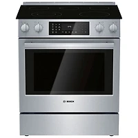 Bosch 30" 4.6 Cu. Ft. True Convection 5-Element Slide-In Electric Range (HEI8056C) - Stainless Steel