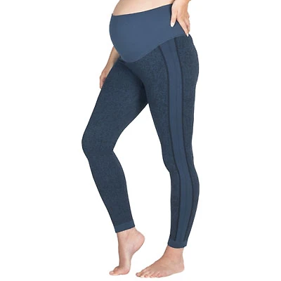 Modern Eternity Ella Active Maternity Pants - Large - Navy Jacquard