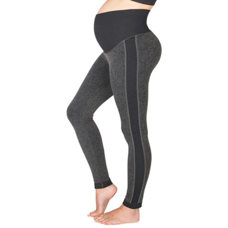 Modern Eternity Ella Active Maternity Pants - Medium - Grey Jacquard