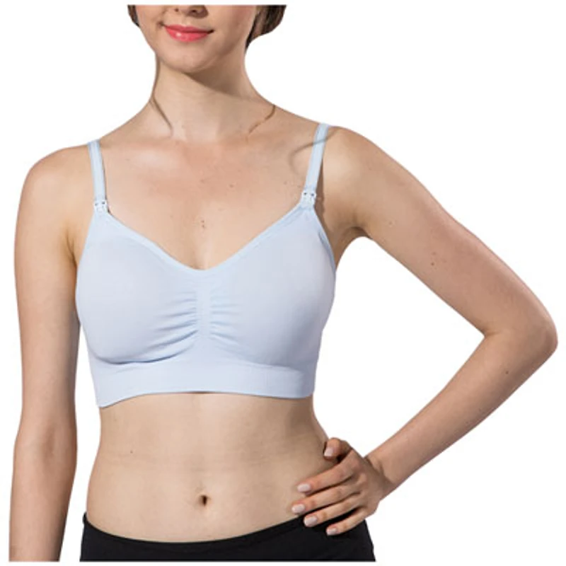 Modern Eternity Jade Seamless Nursing Bra - Small - Baby Blue