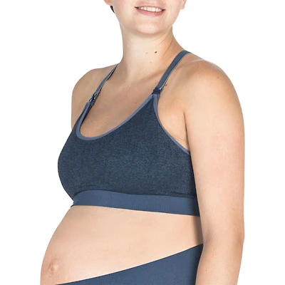 Modern Eternity Bella Active Seamless Nursing Bra - Small - Navy Jacquard