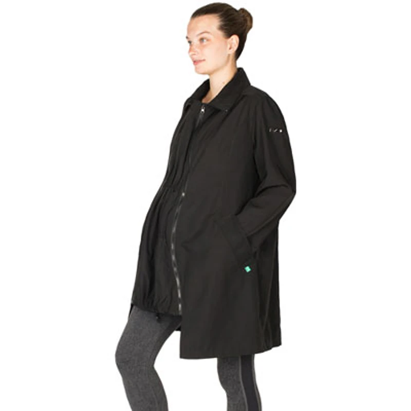 Modern Eternity Avelynne Maternity Trench Coat - Medium - Black