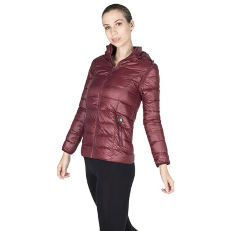 Modern Eternity Lola Down Filled Maternity Jacket - Medium - Burgundy