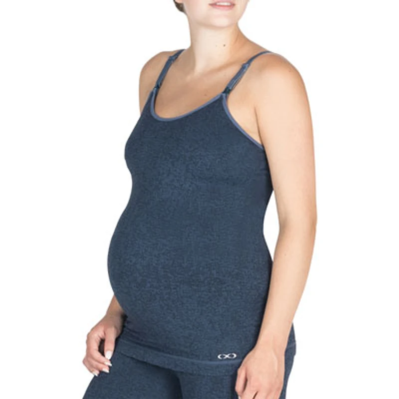 Modern Eternity Hannah Active Nursing Tank Top - Small - Navy Jacquard