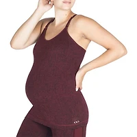 Modern Eternity Hannah Active Nursing Tank Top - Medium - Burgundy Jacquard