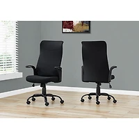 Monarch Ergonomic High-Back Polyester Executive Chair - Black