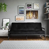 DHP Rio Contemporary Polyester Futon - Black