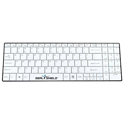 Seal Shield CleanWipe Bluetooth Full Size Waterproof Keyboard - White - English
