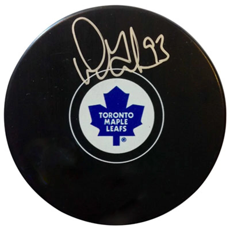 Frameworth Toronto Maple Leafs: Hockey Puck Signed By Doug Gilmour