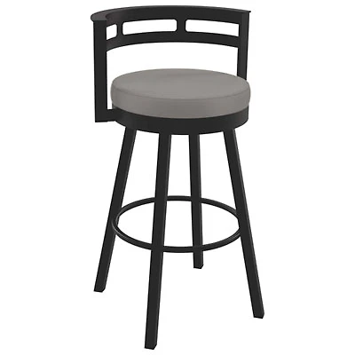Render Contemporary Counter Height Barstool - Taupe Grey/Dark Brown