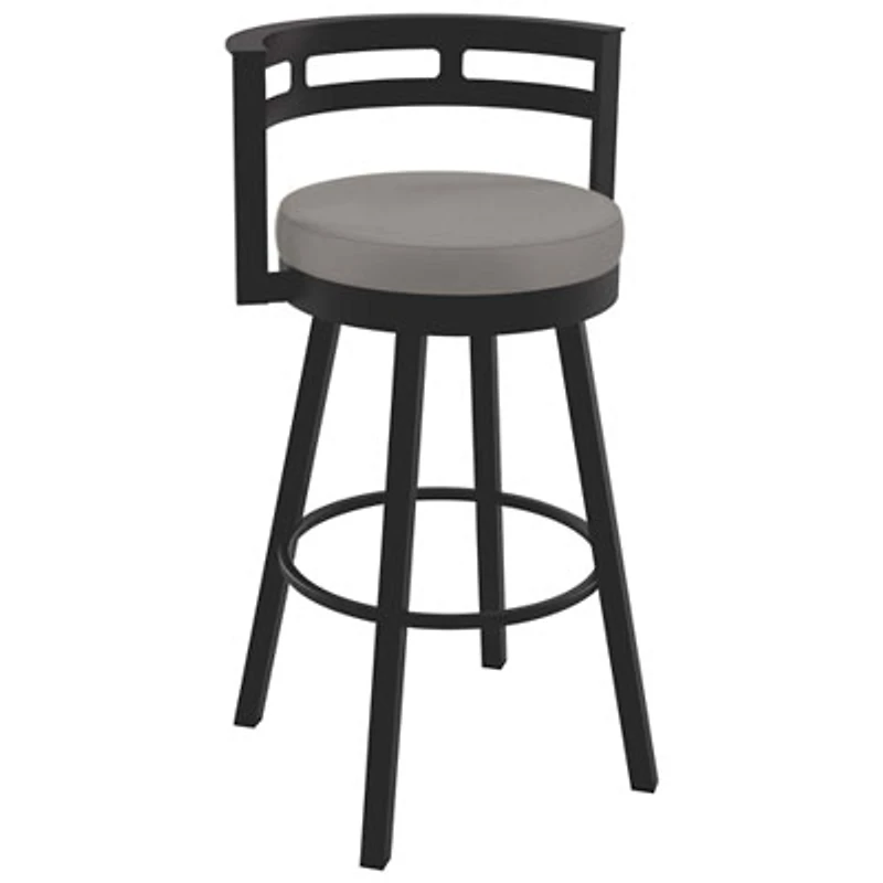 Render Contemporary Bar Height Barstool - Taupe Grey/Dark Brown