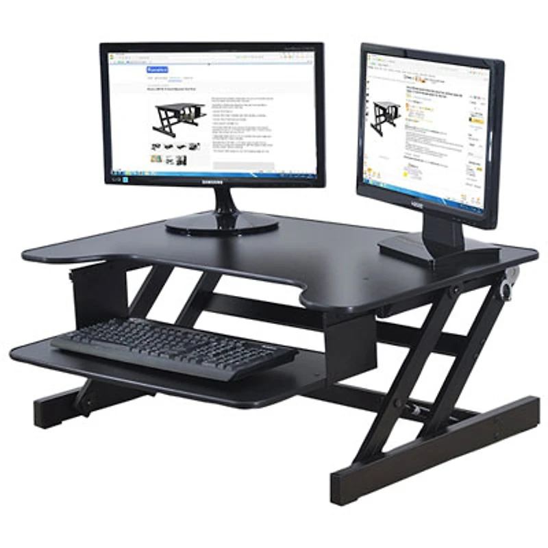 Rocelco ADR Standing Desk Riser with Keyboard Tray