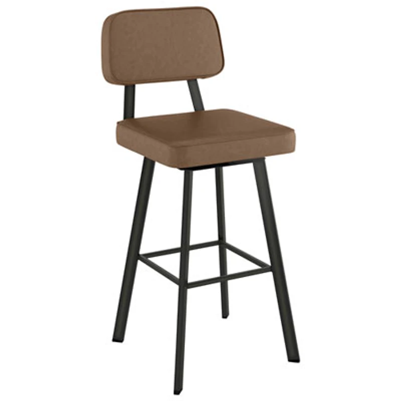Clarkson Contemporary Counter Height Barstool - Medium Brown/Gun Metal