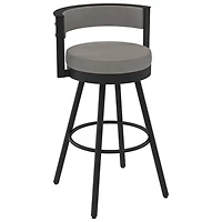 Eller Modern Counter Height Barstool - Taupe Grey/Black