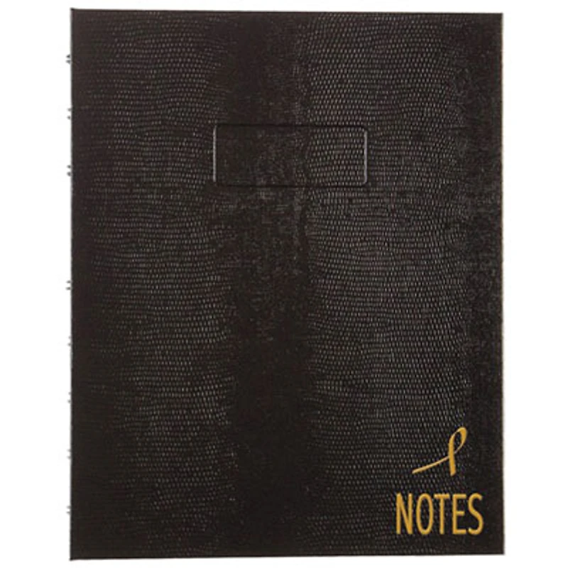 Blueline Pink Ribbon Collection NotePro Notebook - 150 Pages - Black