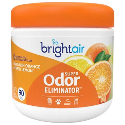 Bright Air 14 oz (397 g) Super Odor Eliminator Air Freshener - Mandarin Orange/Fresh Lemon