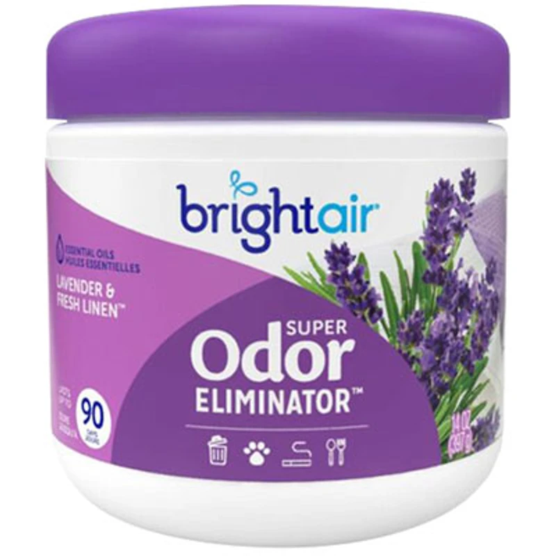 Bright Air 14 oz (397 g) Super Odor Eliminator Air Freshener - Lavender/Fresh Linen