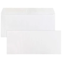 Business Source 9 1/2" x 4 1/8" Plain Peel/Seal Business Envelopes - 500 / Box - White