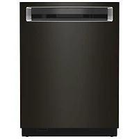 KitchenAid 24" 44dB Built-In Dishwasher with Stainless Steel Tub (KDPM804KBS) - Black Stainless