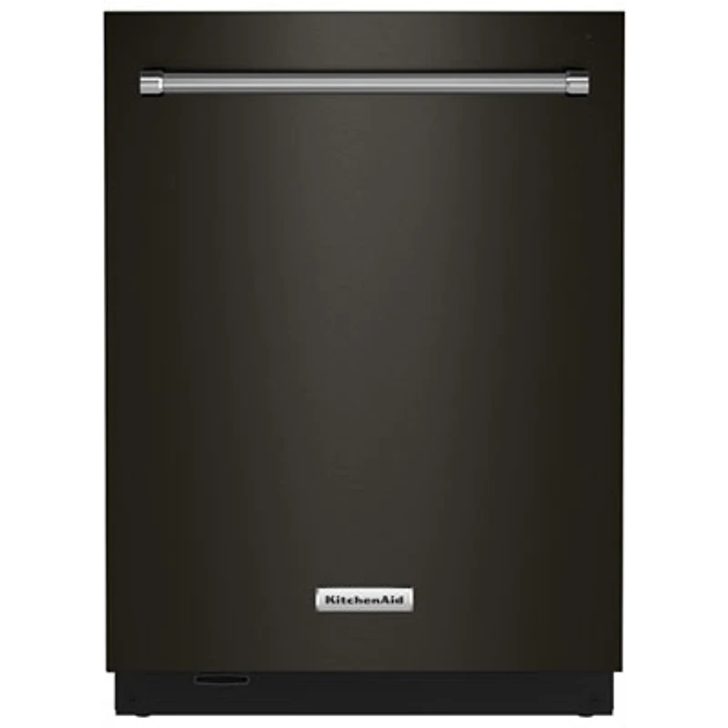 KitchenAid 24" 44dB Built-In Dishwasher with Stainless Steel Tub (KDTM804KBS) - Black Stainless