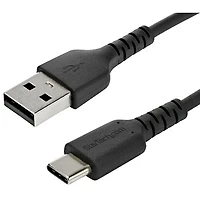 StarTech 2m (6.6 ft.) USB-A to USB-C Cable (RUSB2AC2MB) - Black