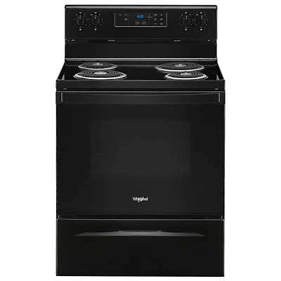 Whirlpool 30" 4.8 Cu. Ft. Freestanding Electric Coil Top Range (YWFC150M0JB) - Black