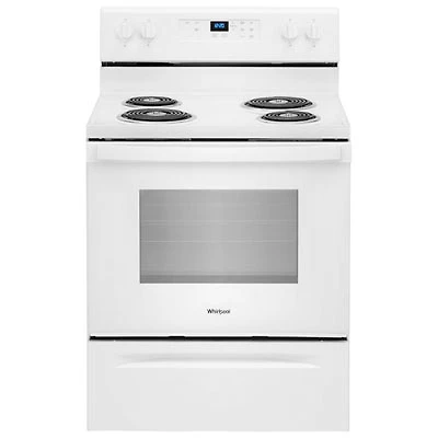 Whirlpool 30" 4.8 Cu. Ft. Freestanding Electric Coil Top Range (YWFC150M0JW) - White