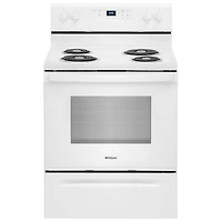 Whirlpool 30" 4.8 Cu. Ft. Freestanding Electric Coil Top Range (YWFC150M0JW) - White