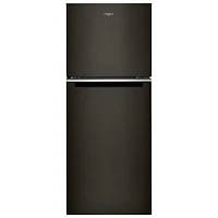 Whirlpool 24" 11.6 Cu. Ft. Top Freezer Refrigerator with LED Lighting (WRT312CZJV) - Black Stainless