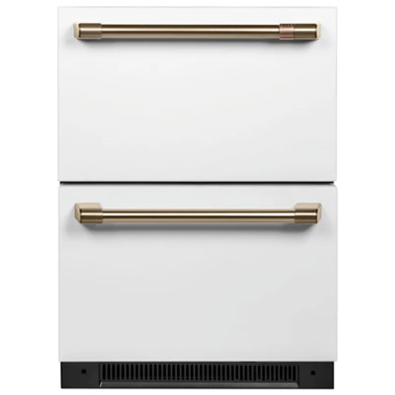 Café 24" 5.7 Cu. Ft. Built-In Dual-Drawer Refrigerator (CDE06RP4NW2) - Matte White