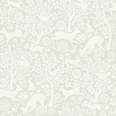 Chesapeake Animals Wallpaper - Anahi Light Grey Forest Fauna