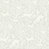 Chesapeake Animals Wallpaper - Anahi Light Grey Forest Fauna