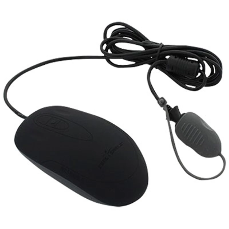 Seal Shield Silk Wired Optical Mouse - Black