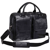Mancini Arizona Leather 15.6" Laptop Briefcase (1410-10-BK) - Black