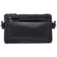 Mancini Buffalo Leather Waist Pack - Black