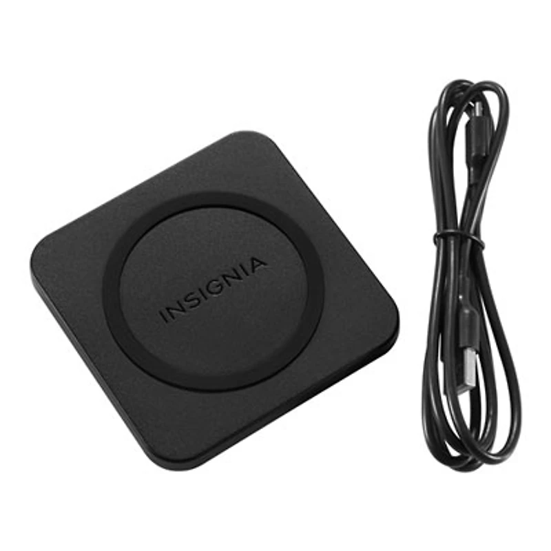Insignia 10W Qi Wireless Charging Pad with Cable - Black