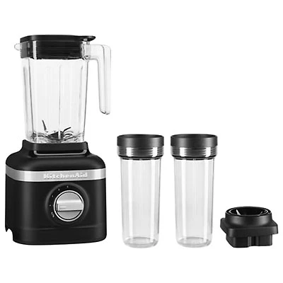 KitchenAid K150 1.42L 650-Watt Blender with 2 16oz Personal Blending Jars - Matte Black