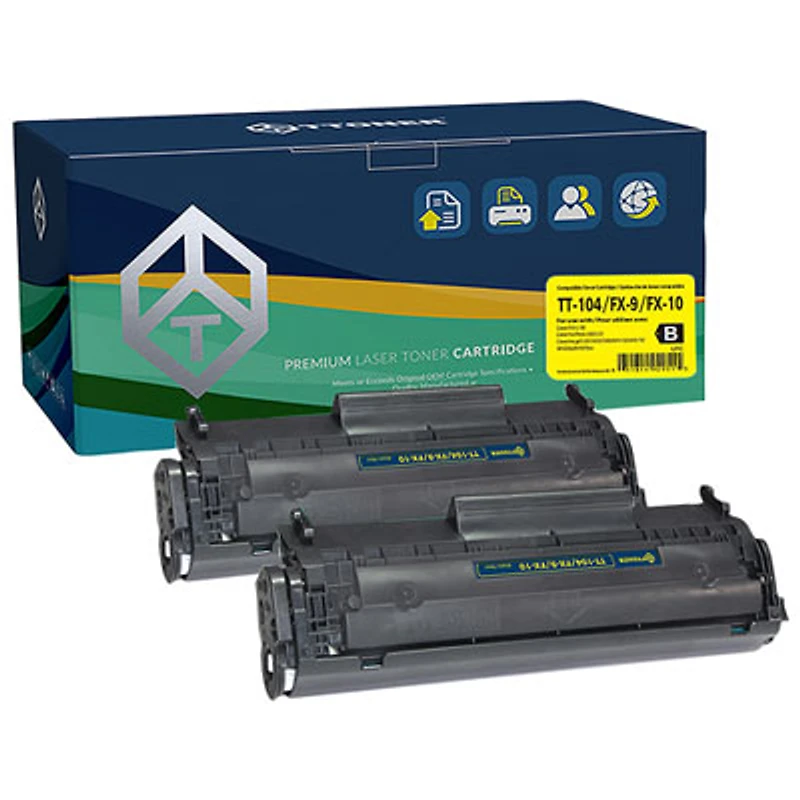 TToner Canon Compatible Black Toner (TT-Canon 104) - 2 Pack