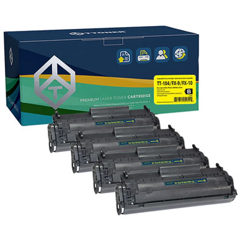 TToner Canon Compatible Black Toner (TT-Canon 104) - 4 Pack