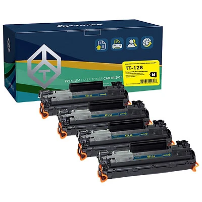 TToner Canon Compatible Black Toner (TT-CRG128) - 4 Pack