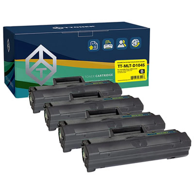 TToner Samsung Compatible Black Toner (TT-D104S) - 4 Pack