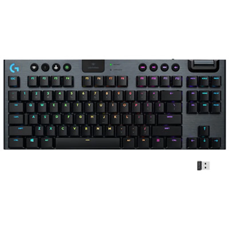 Logitech G915 TKL LIGHTSPEED Wireless Backlit Mechanical Tactile Gaming Keyboard - Carbon