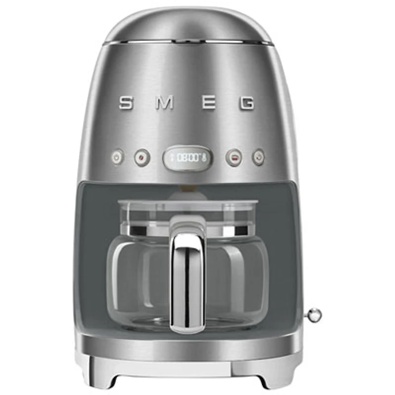 Smeg 50's Style Programmable Drip Coffee Maker - 10-Cup - Stainless Steel