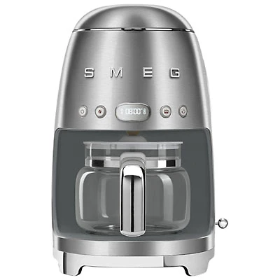Smeg 50's Style Programmable Drip Coffee Maker - 10-Cup - Stainless Steel