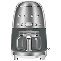 Smeg 50's Style Programmable Drip Coffee Maker - 10-Cup - Stainless Steel