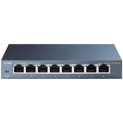 TP-Link 8-Port 10/100/1000Mbps Desktop Switch (TL-SG108)