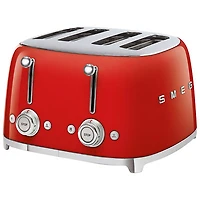 Smeg 50's Style Retro Toaster - 4-Slice - Red