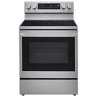 LG 30" 6.3 Cu. Ft. True Convection 5-Element Electric Air Fry Range (LREL6325F) - Stainless Steel