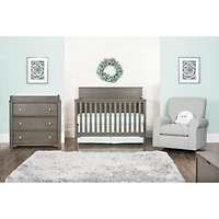 Child Craft Forever Eclectic Flat Top Solid Wood 4-in-1 Convertible Crib - Dapper Grey