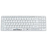 Seal Shield CleanWipe Bluetooth Full Size Waterproof Keyboard with Keyboard Cover - White - English